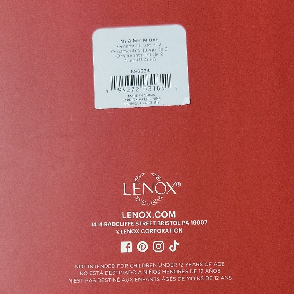 Lenox Green and Red Holiday Ornaments - Picture 2 of 2